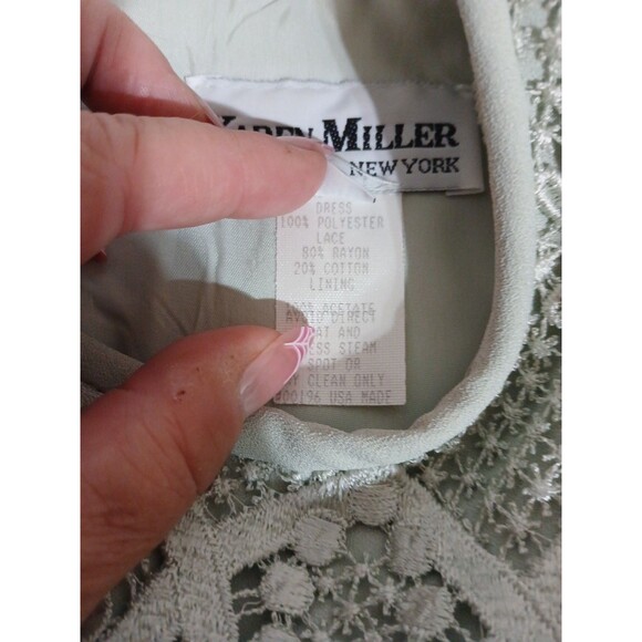 Karen Miller Petite 8 Mother of the Bride Cocktail Formal Maxi Dress Green NWT - Picture 6 of 11